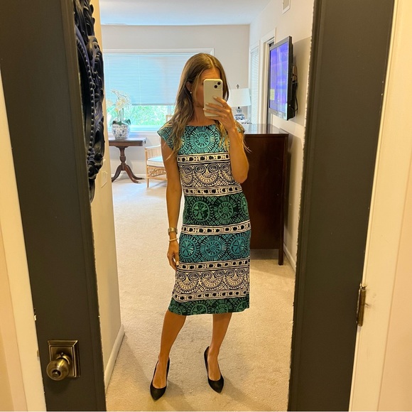 Tory Burch Silk Print Dress. Size M. - Picture 2 of 6